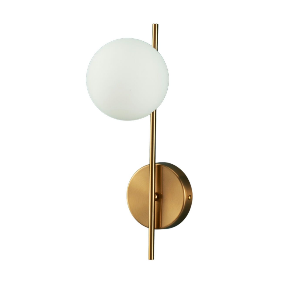 Applique avec globe en verre blanc – NEIRA