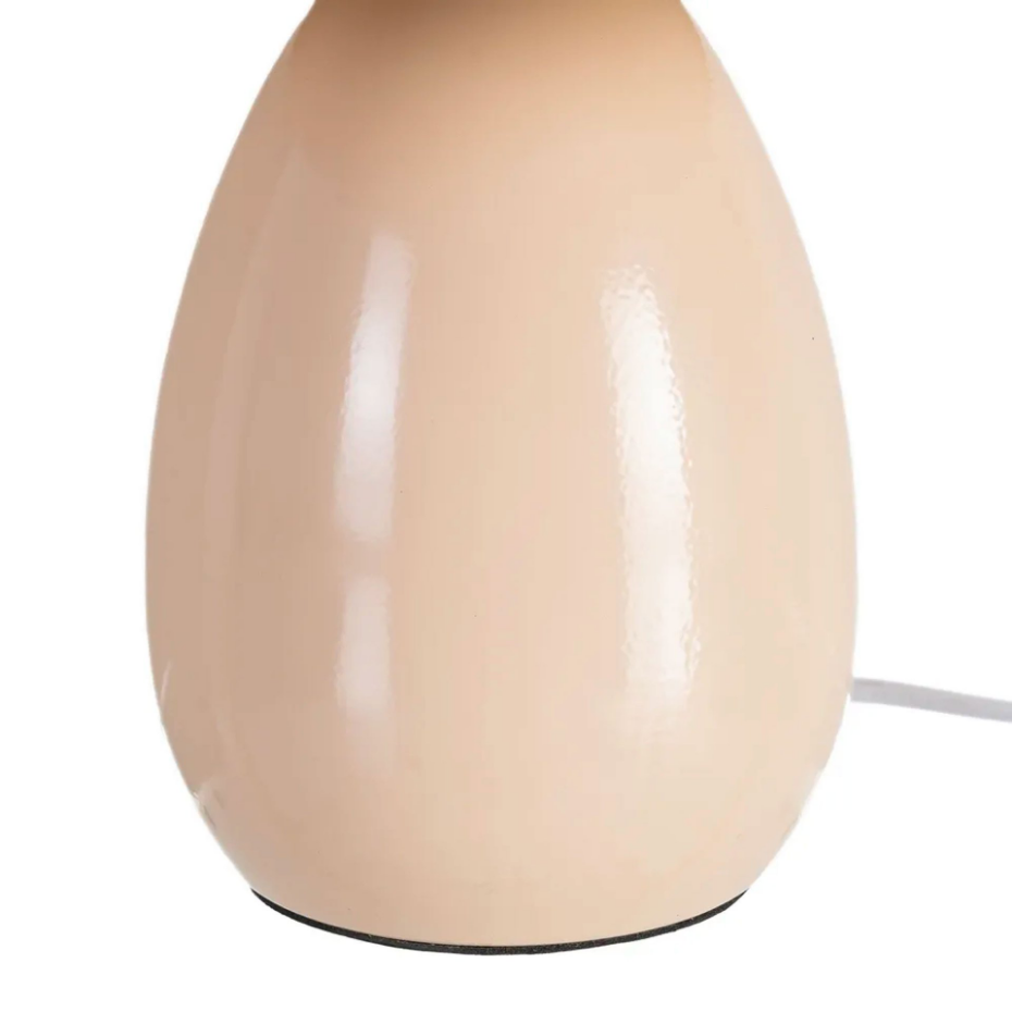Lampe à poser champignon métal beige 24x24x25.5cm