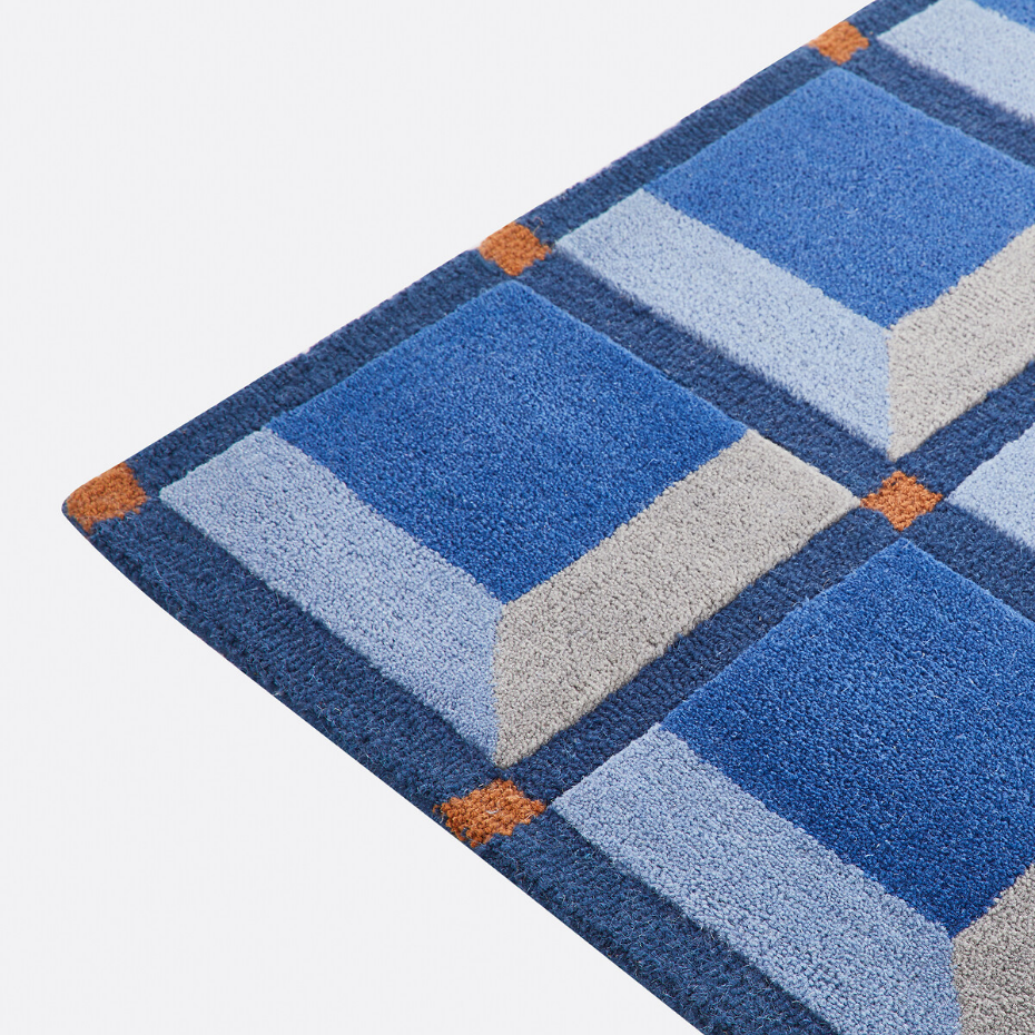 Tapis en laine motifs géométriques, Kimsa
