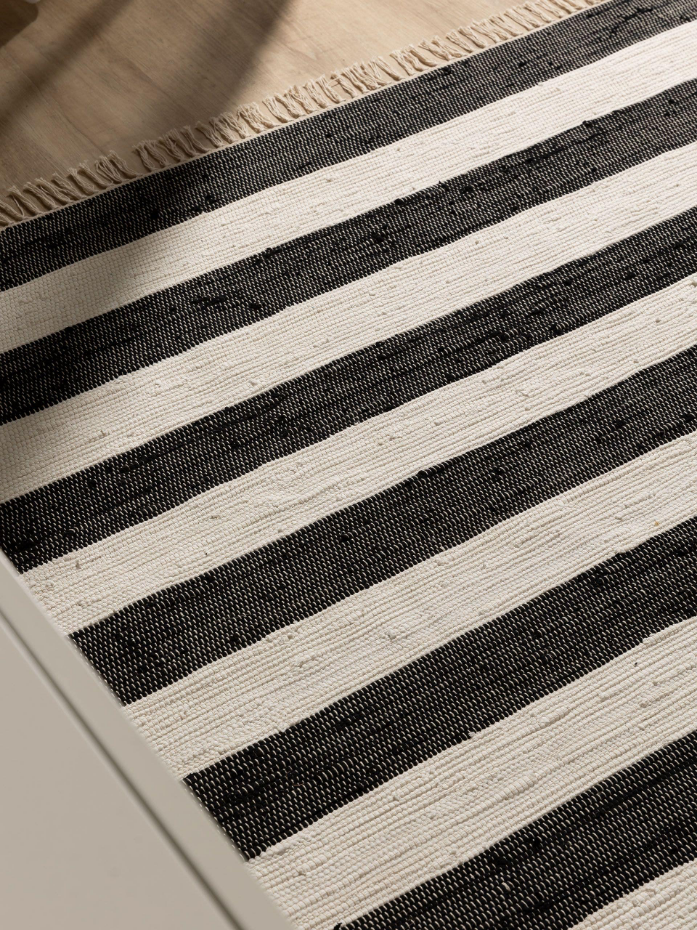 Tapis fabriqué à partir de matériaux recyclés tissé main TOM