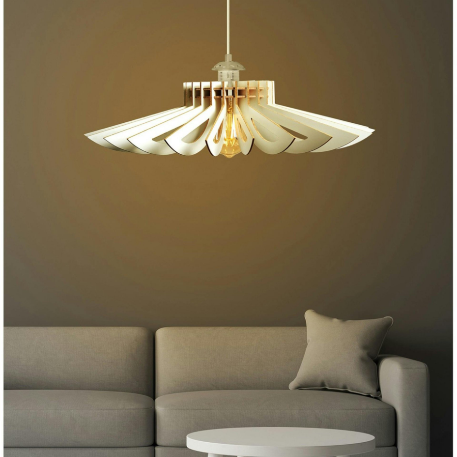 Suspension blanche moderne - forme florale BIEL