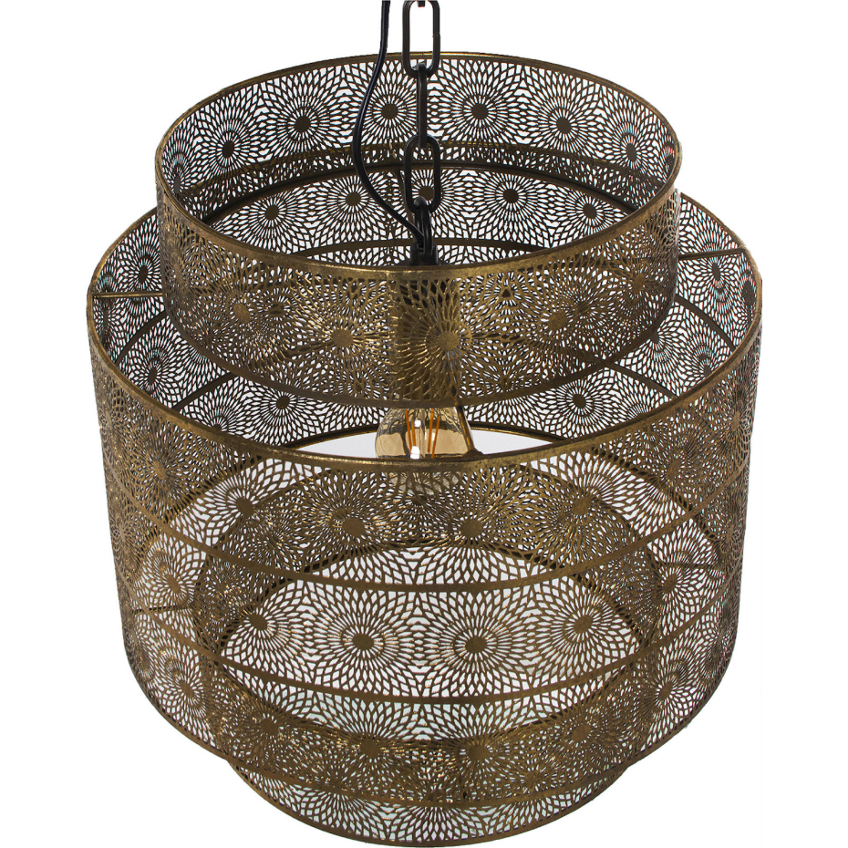 Lampe de plafond en métal doré 39 cm