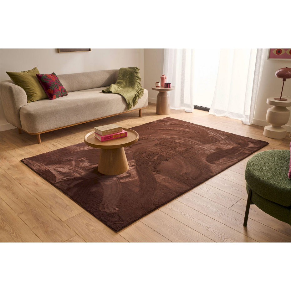 Tapis rectangulaire en polyester NUBE