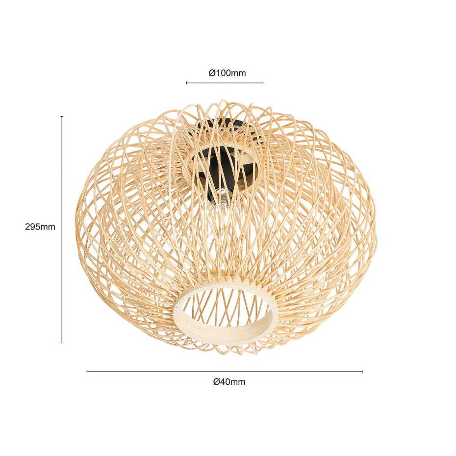 Plafonnier en bambou scandinave, Solvira