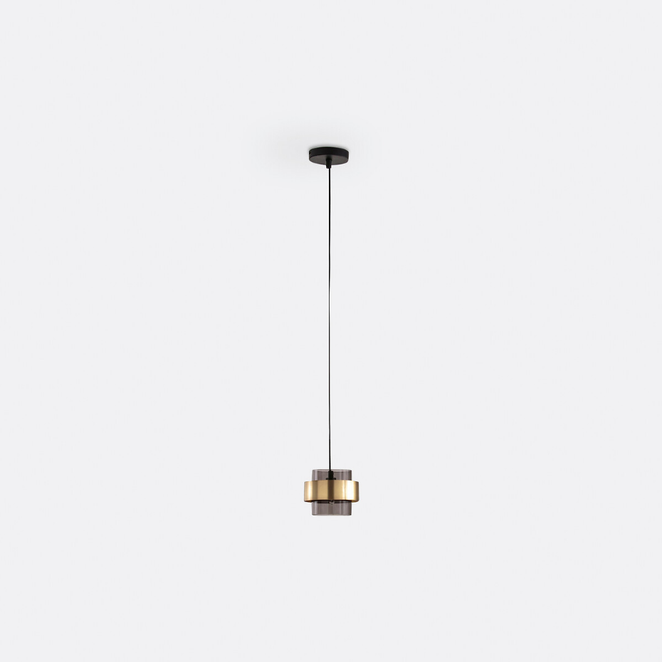 Suspension verre fumé Ø13,8 cm, Botello