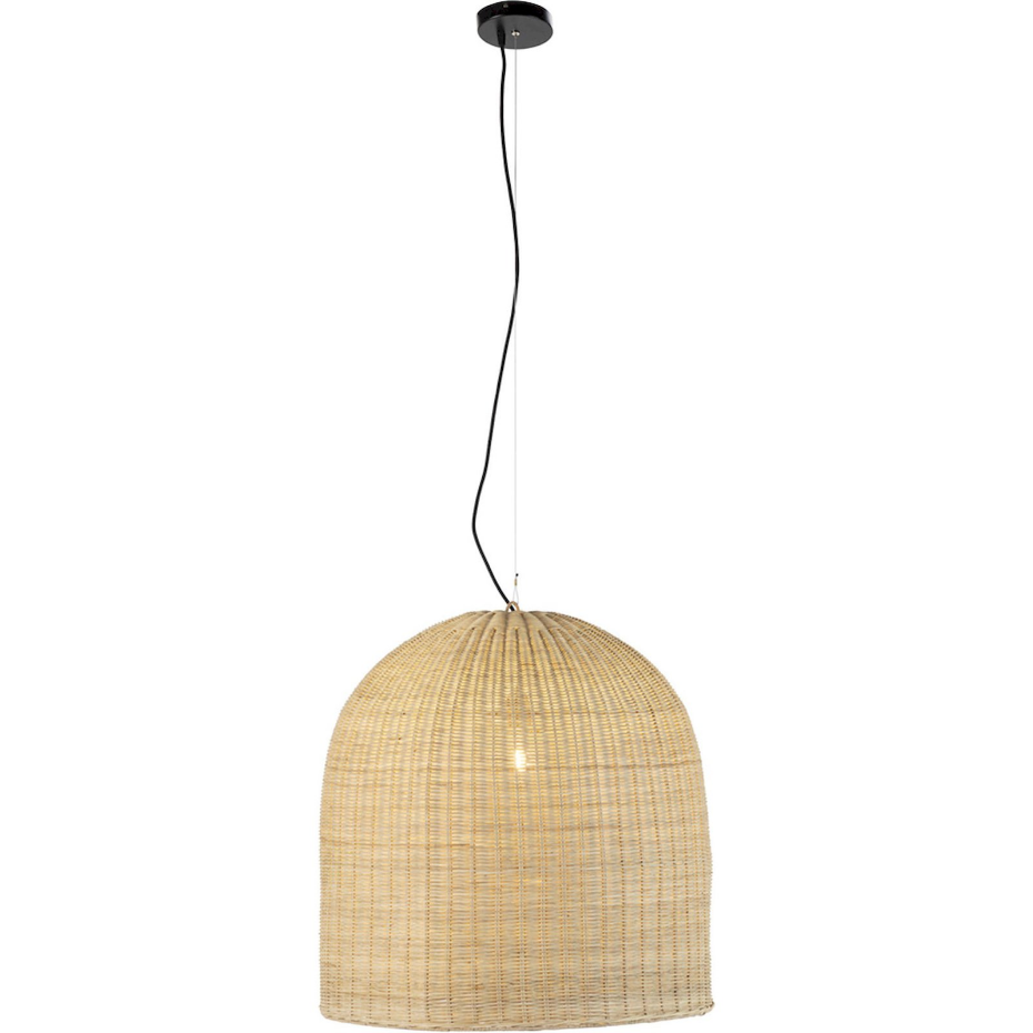 Suspension ronde en rotin pour intérieur