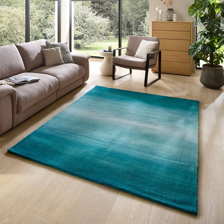 Tapis tissé main en couleurs vives et dégradé - Wool comfort