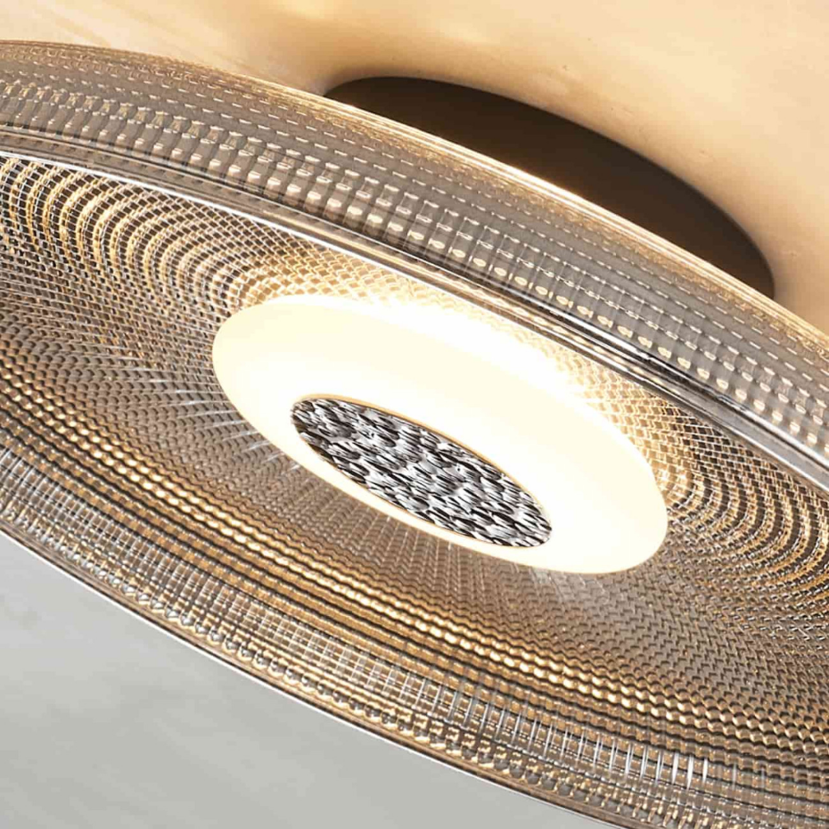 Plafonnier LED verre texturé - OSSARA