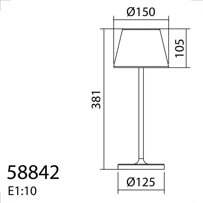 Lampe Sans Fil Exterieur Mash Noir Ip44