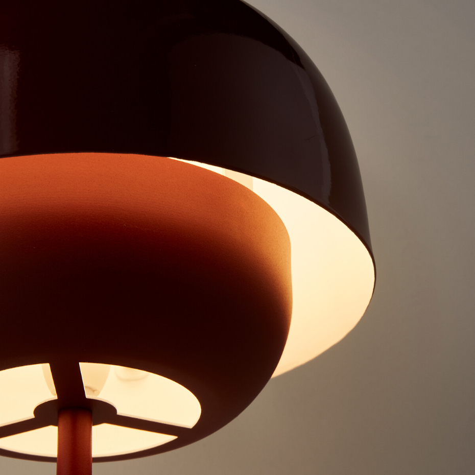 Lampe en métal fer coloré, Kinoko