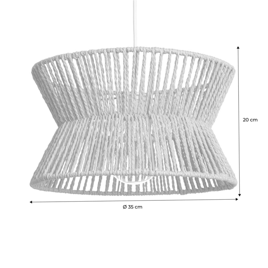 Suspension intérieur imitation rotin Ø35cm MAUD