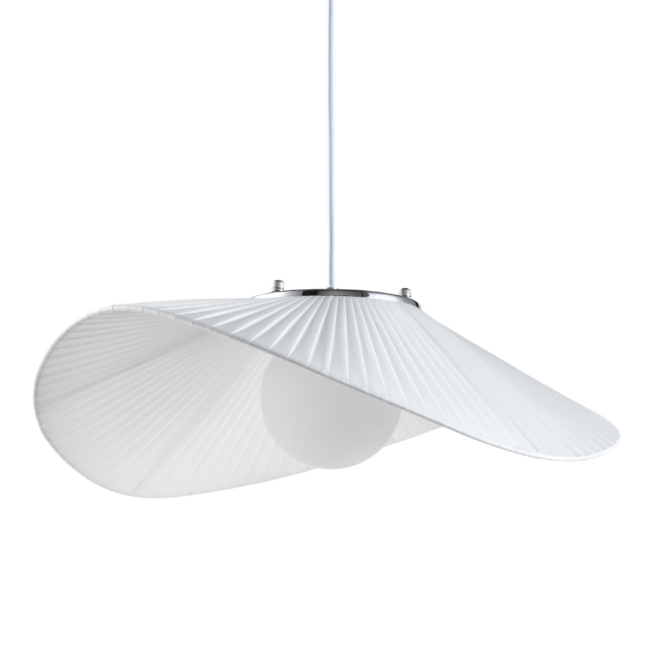 Suspension plissée tissu blanc - ODALIA