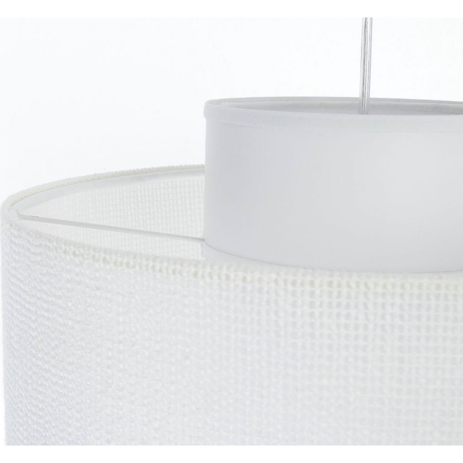 Suspension ronde en jute et lin Twin Light