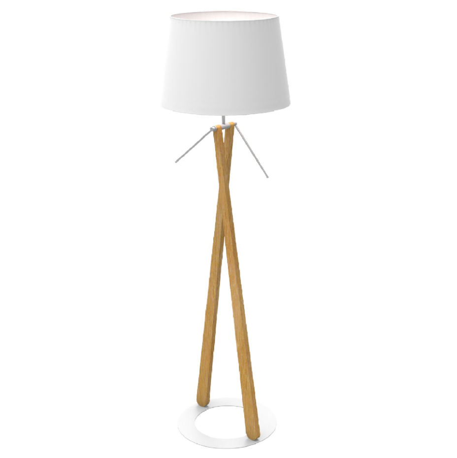 Lampadaire en hêtre verni ZAZOU