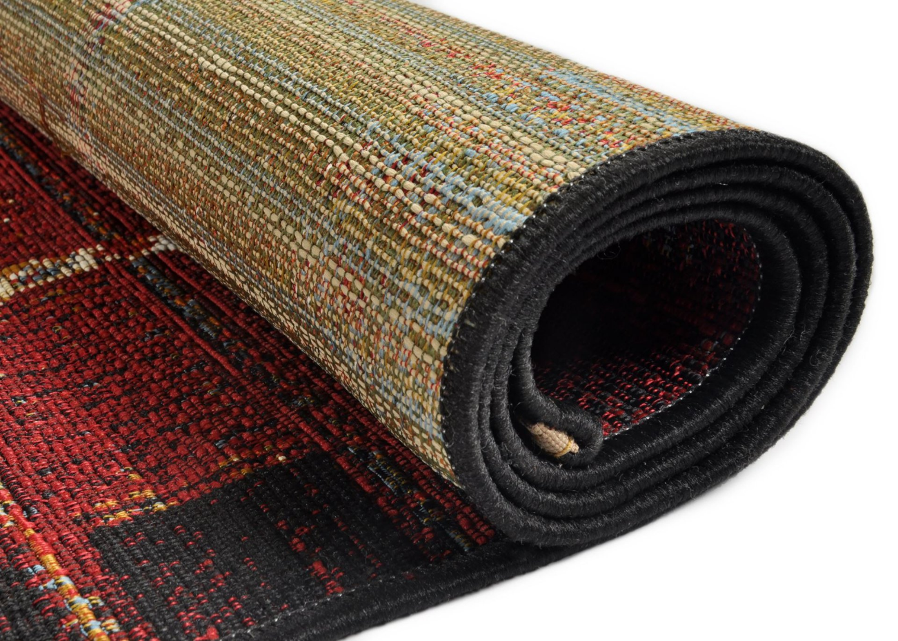 Tapis d'extérieur tissé plat à motifs géométriques - Aurora