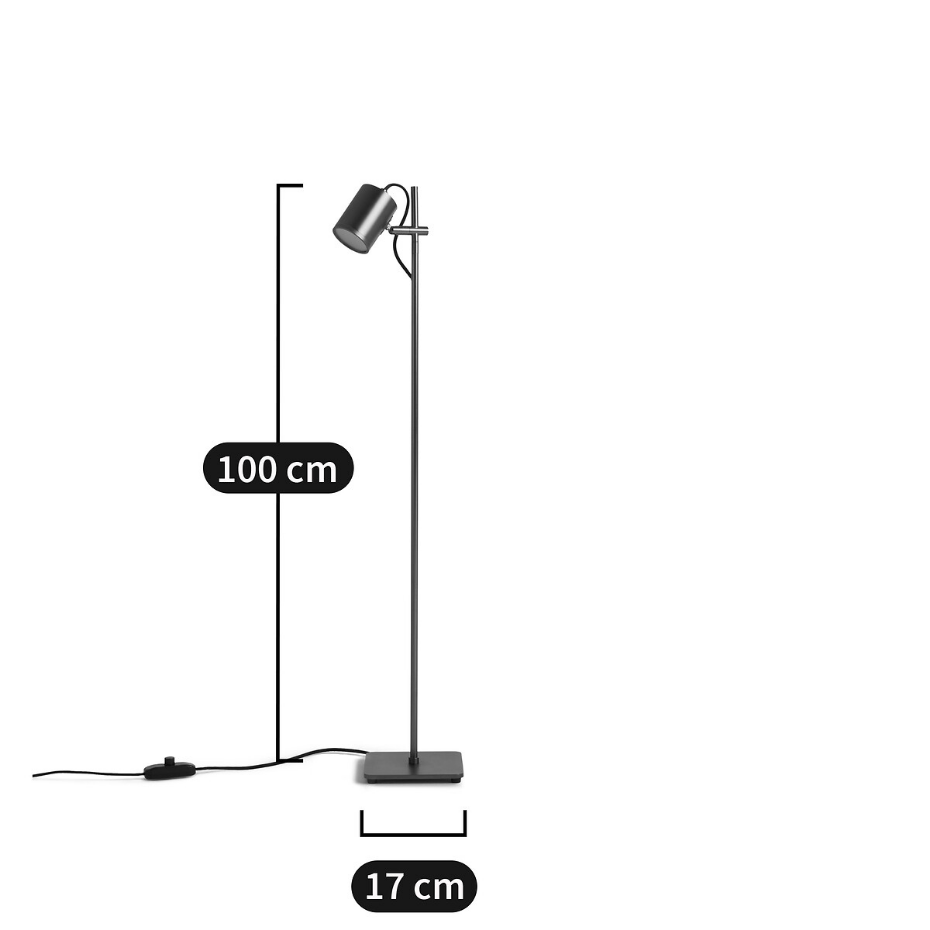 Liseuse spot orientable graphite, Girevole