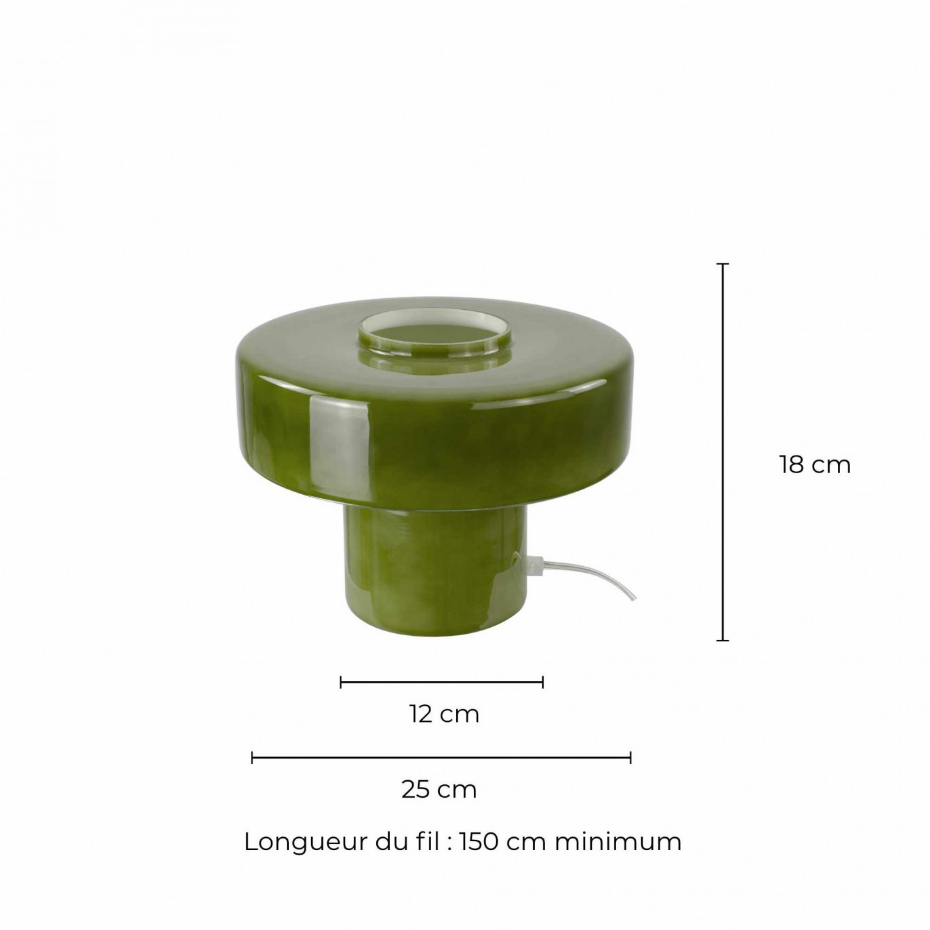Lampe à poser en verre, FOZA