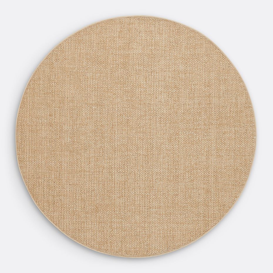 Tapis rond effet jute intérieur et extérieur Essen
