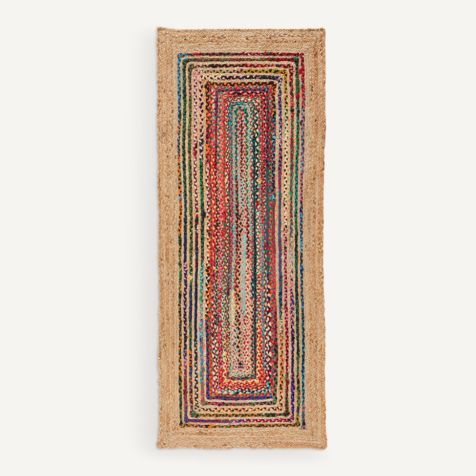 Tapis de couloir jute et coton recyclé, Jaco