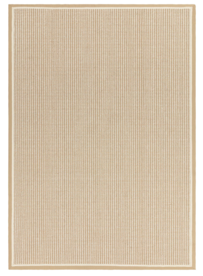 Tapis de salon moderne laine et jute ROKA