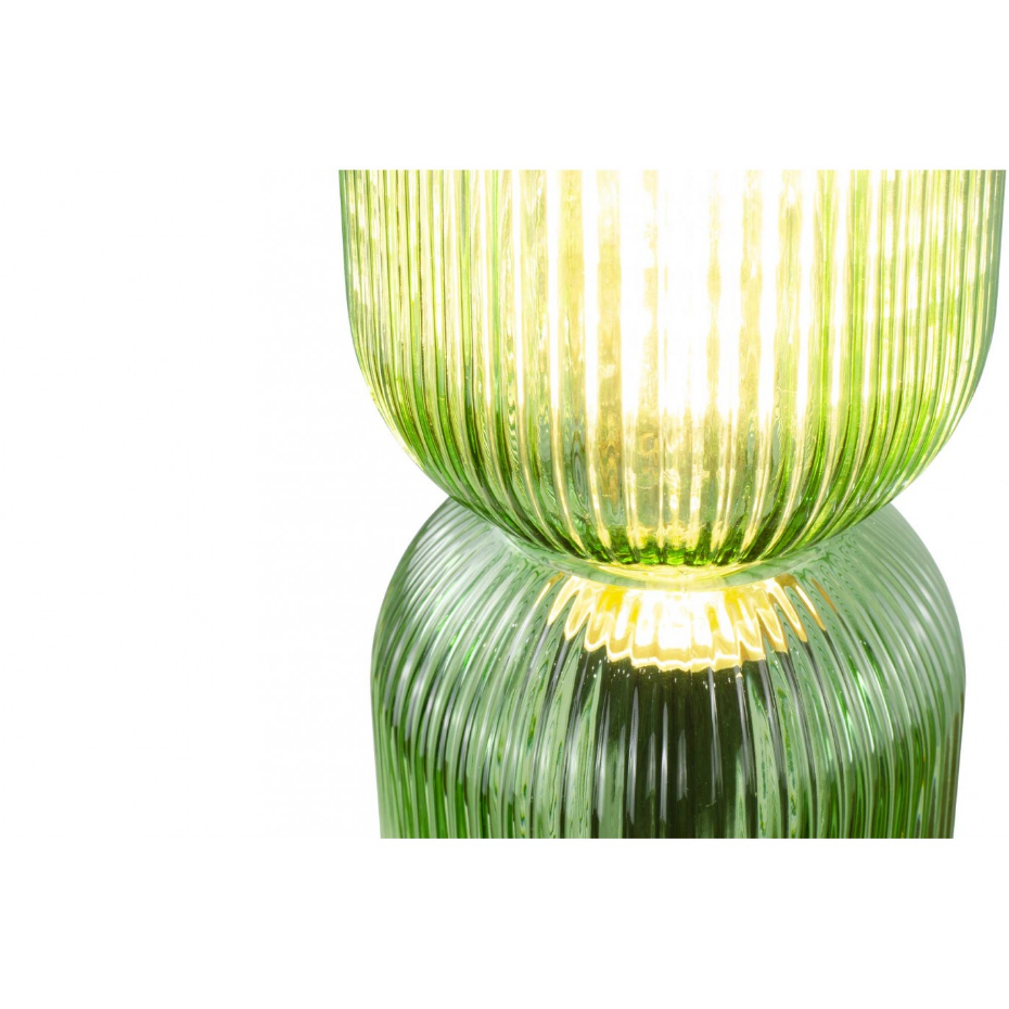 Lampe à poser en verre strié, CHARMY