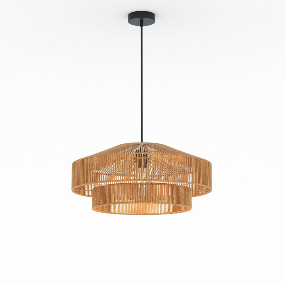 Suspension ronde en papier de corde 60 cm - CLAIRIA