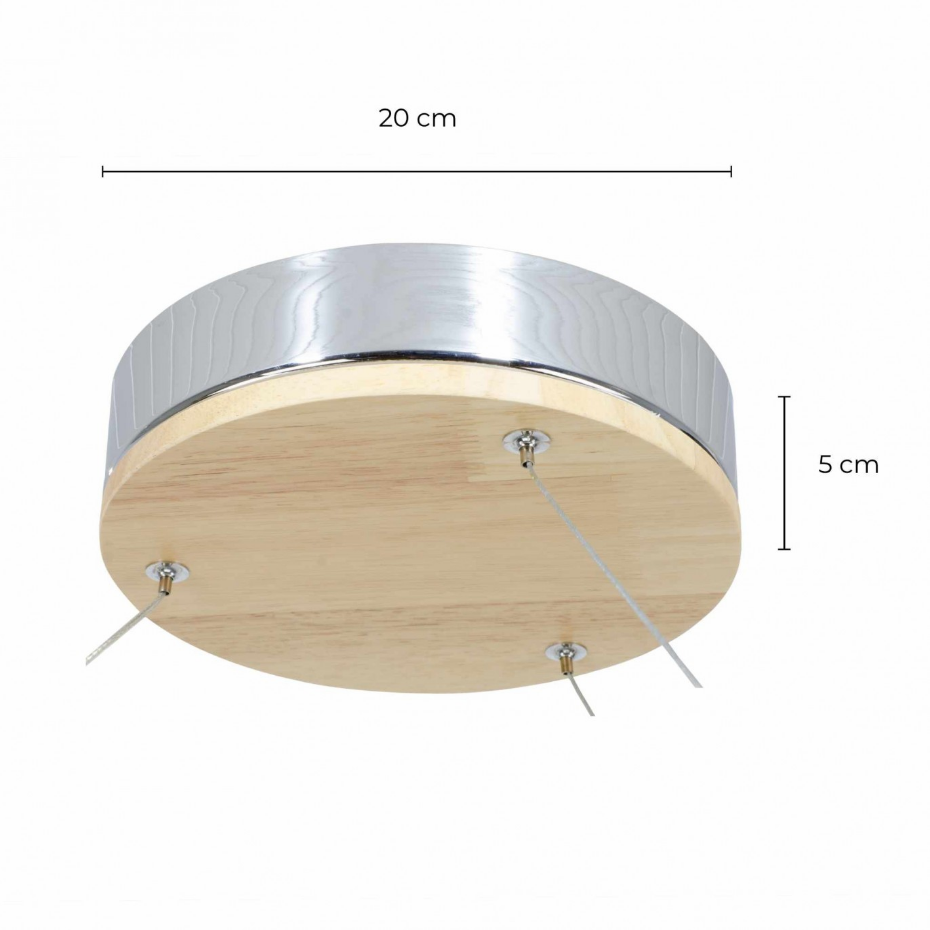 Suspension circulaire en bois d'hévéa, CECLON