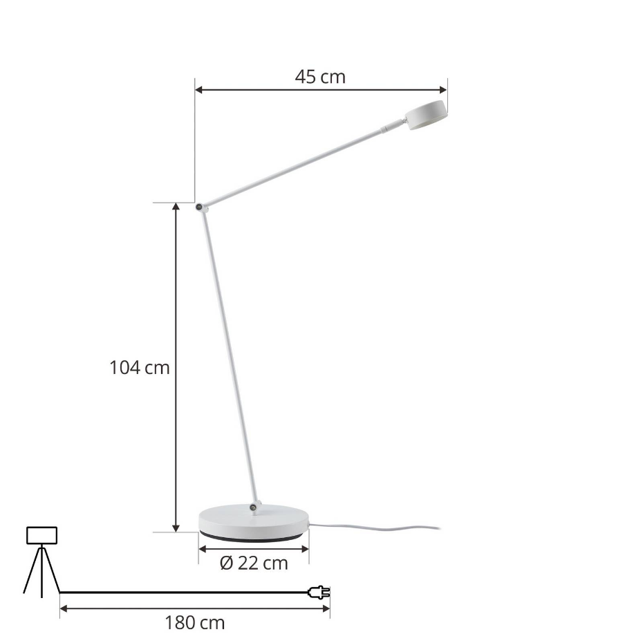 Lampadaire en métal moderne, Jyla