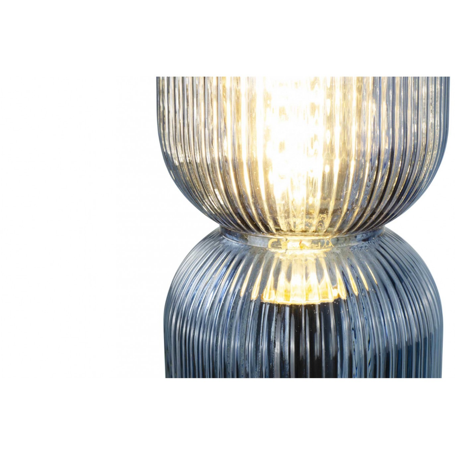 Lampe à poser en verre strié, CHARMY
