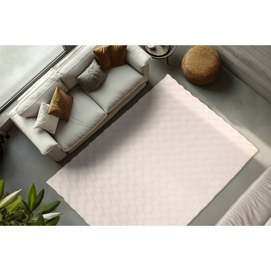 Tapis shaggy en polyester rectangulaire