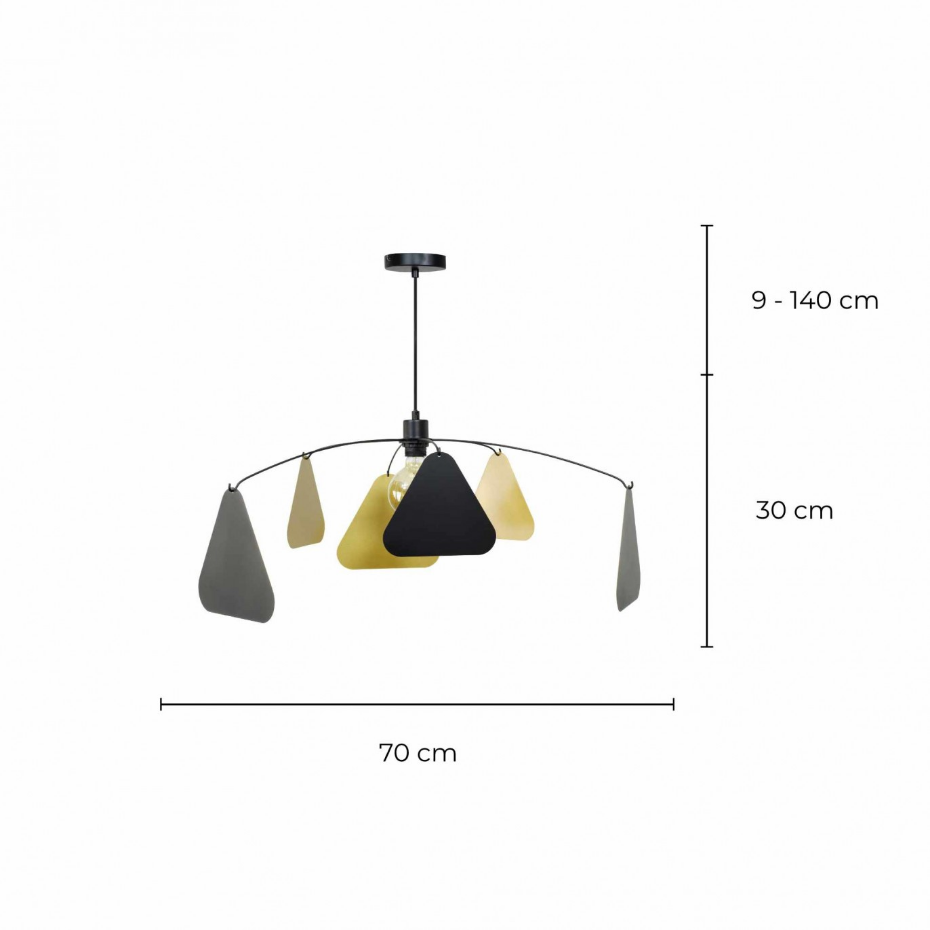 Suspension métal, Ø 70 cm, Attom