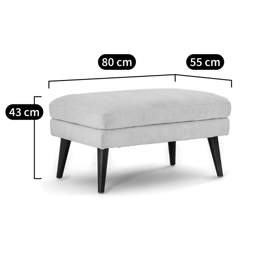 Pouf velours côtelé, Séméon
