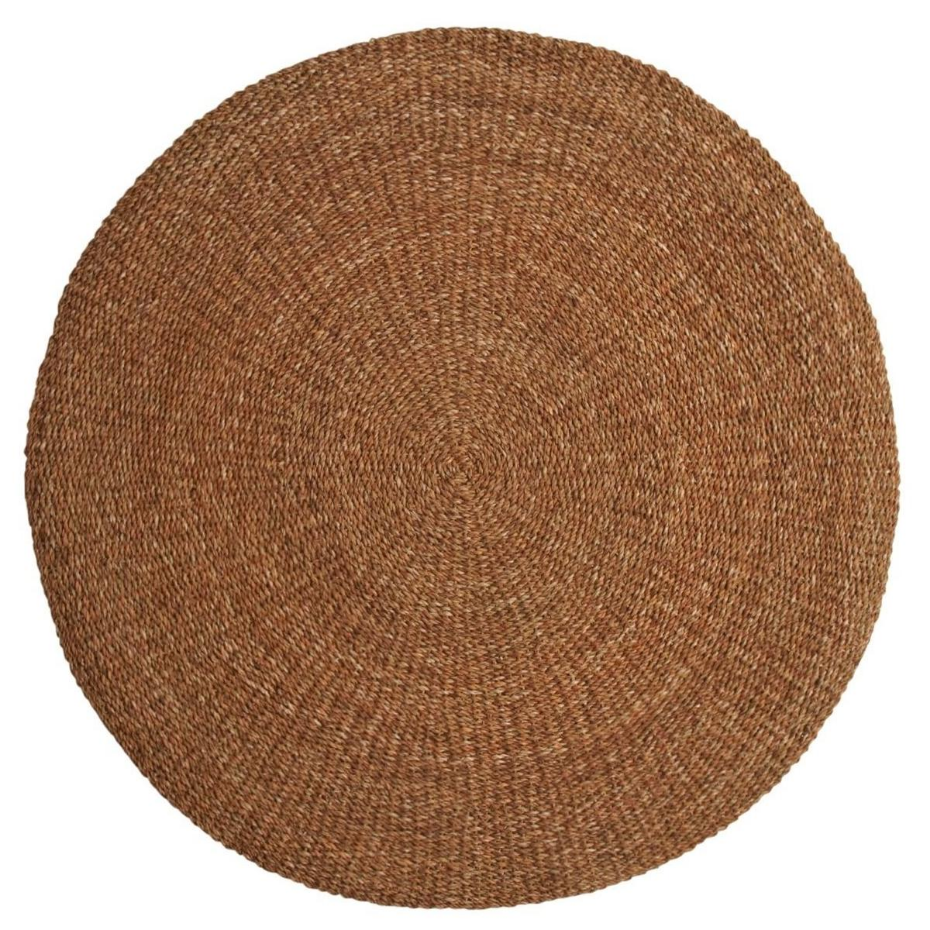 Tapis rond en jonc de mer naturel Siz Diamètre 120cm