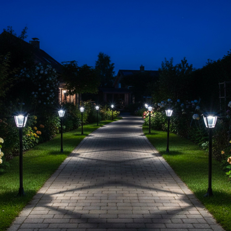 Lampadaire solaire LUMAX TALL sensor H112cm