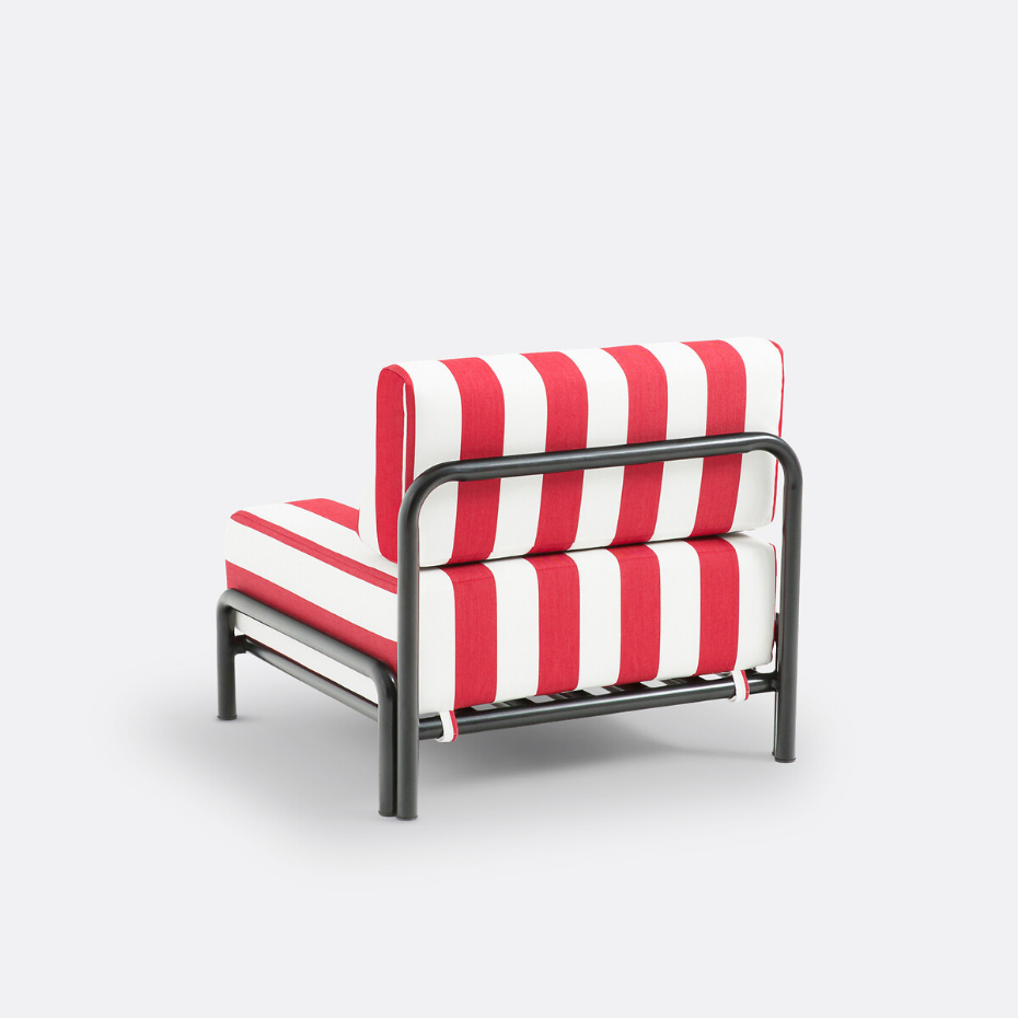 Fauteuil bas de jardin métal acier, Thomes