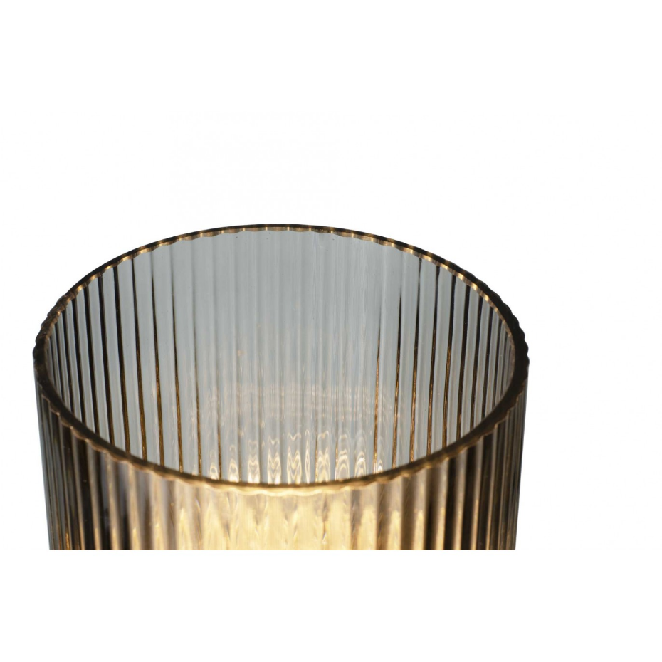 Lampe à poser en verre strié, CHARMY