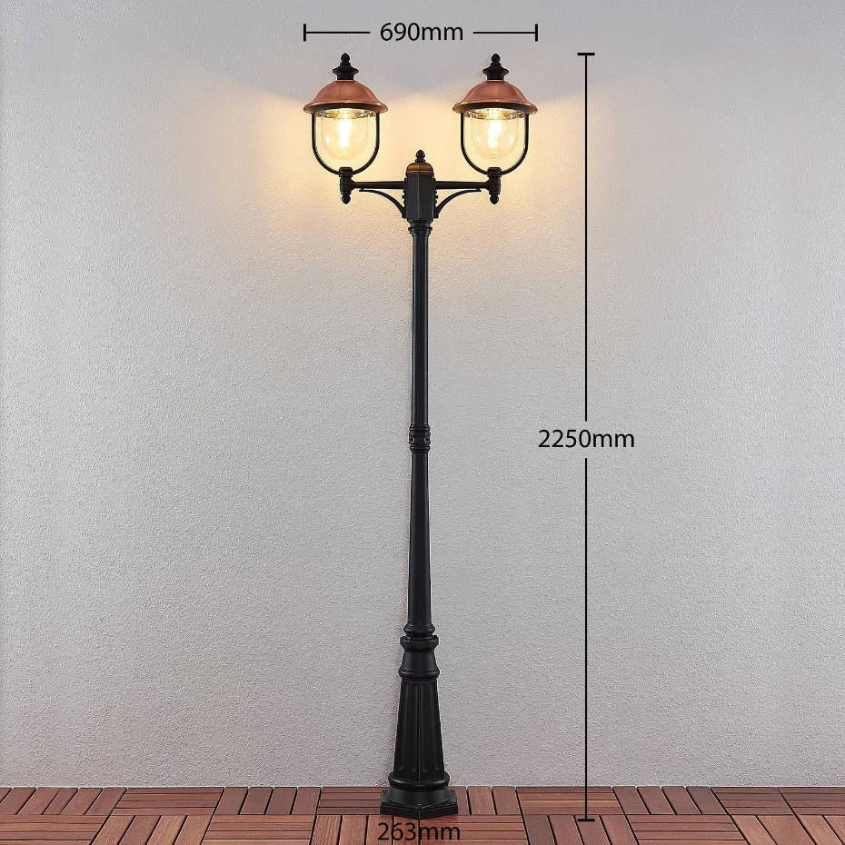 Lampadaire extérieur en aluminium vintage