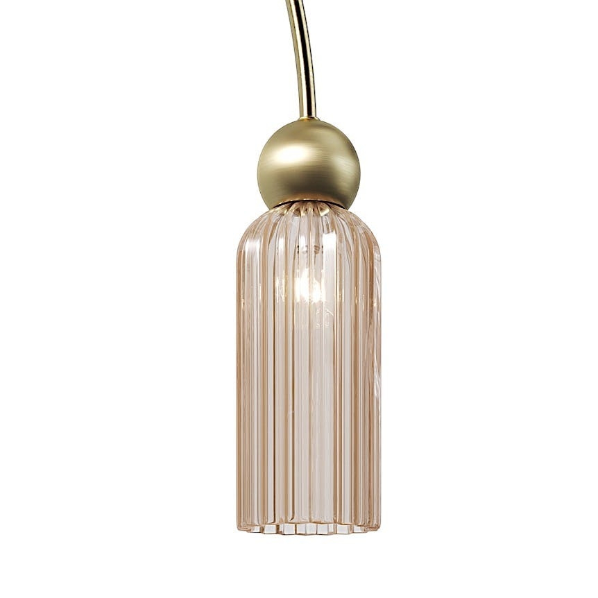 Suspension double arche 4 lampes rétro SOLANA