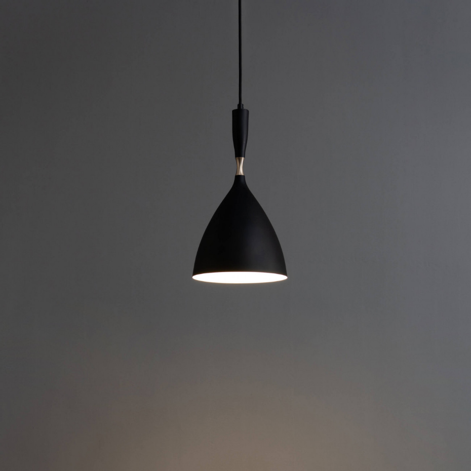 Suspension cône métal noir - DENZO