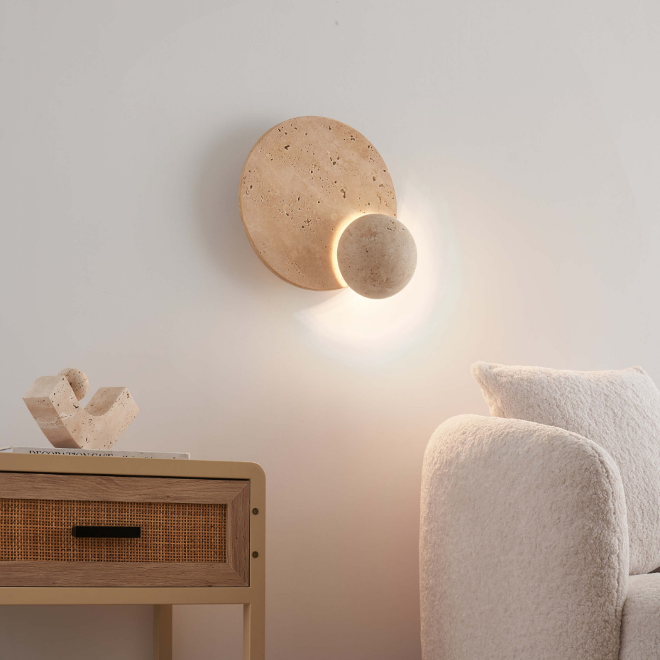 Applique à LED en travertin - ORSOLA