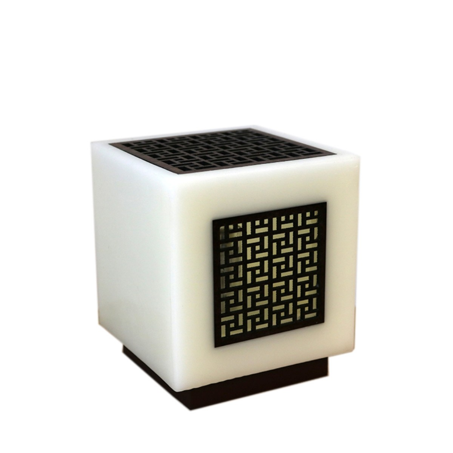 Lampe en véritable cire motif cubique, ZEN