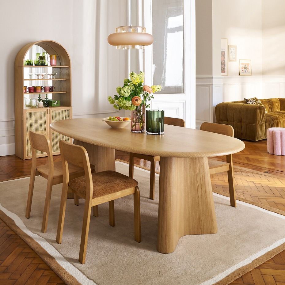 Tapis polyester et laine, Nomia