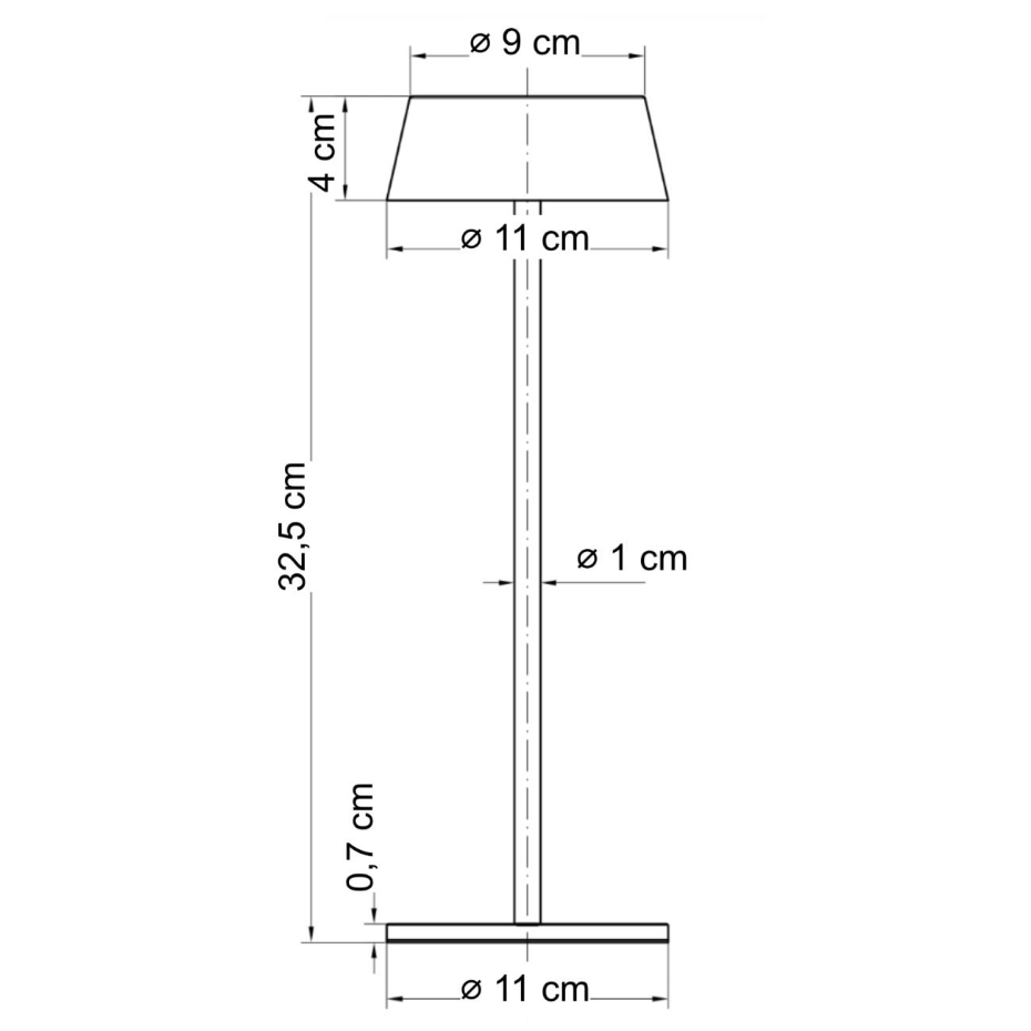 Lampe à poser LED rechargeable - VANYEL