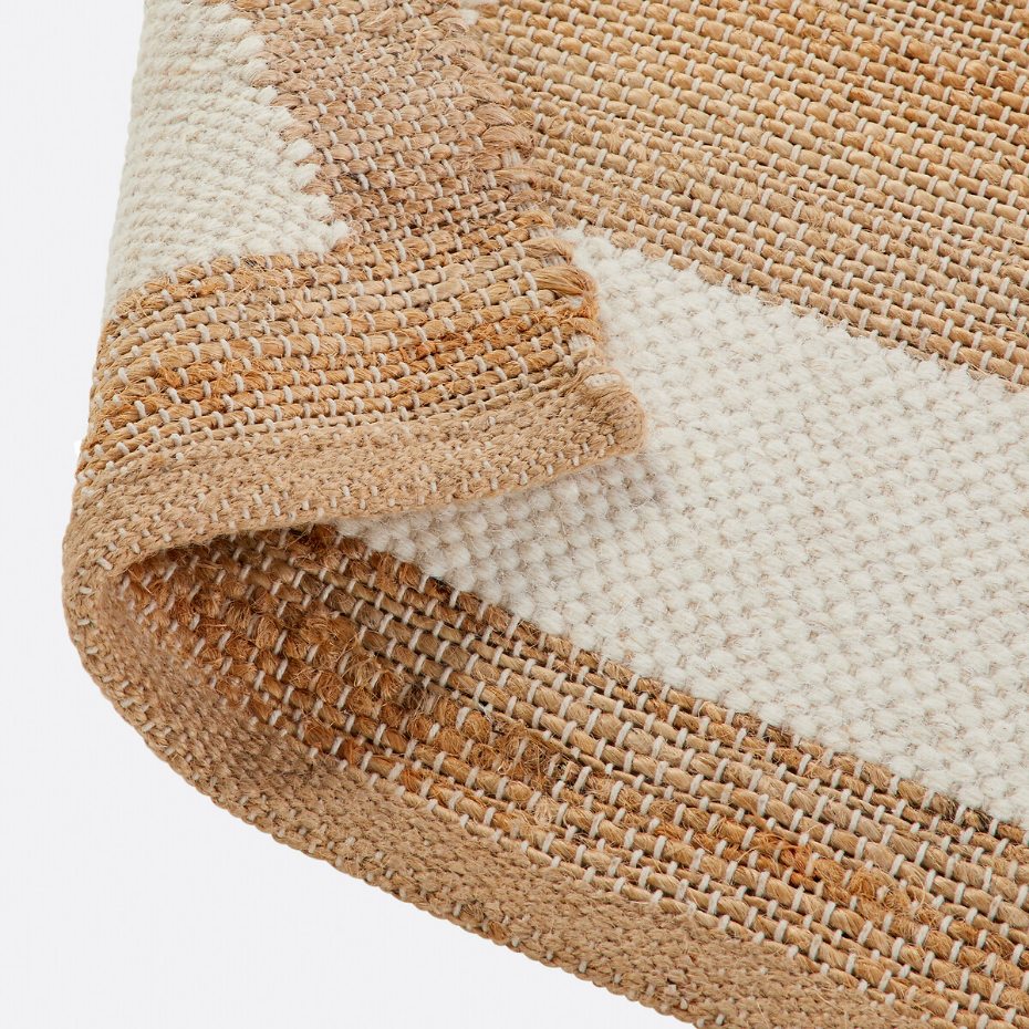 Tapis jute et laine avec contour, Arian