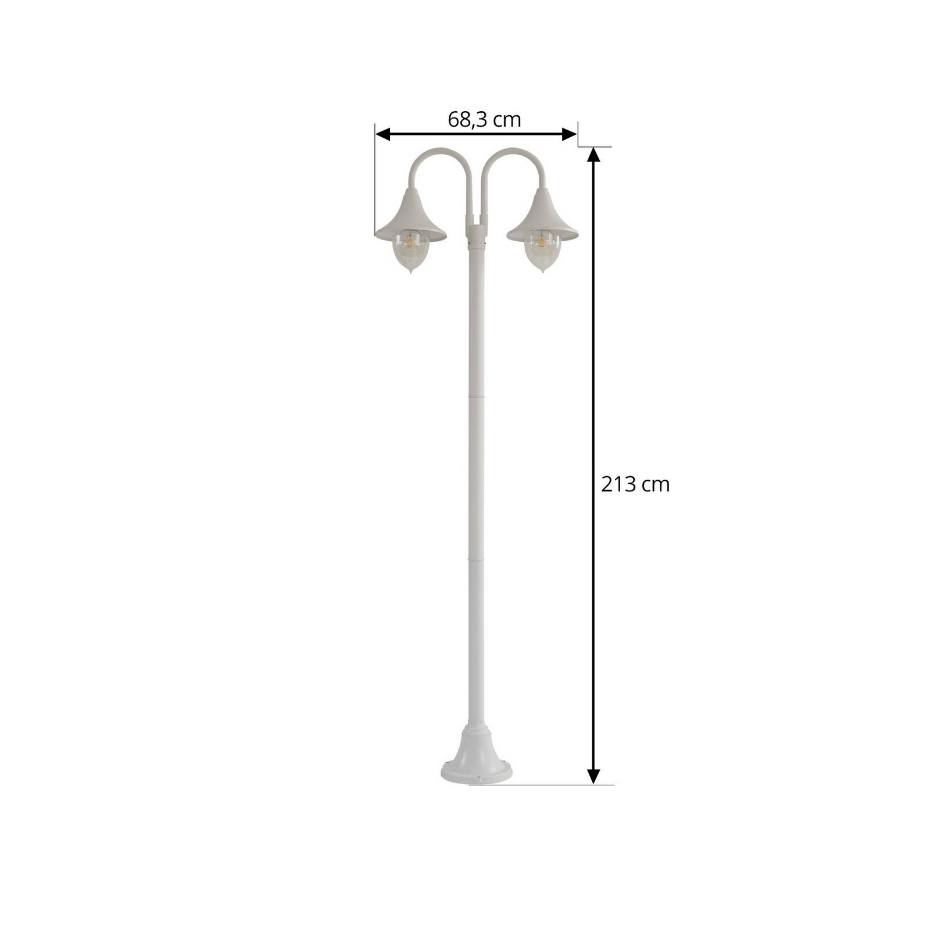 Lampadaire extérieur en aluminium moderne