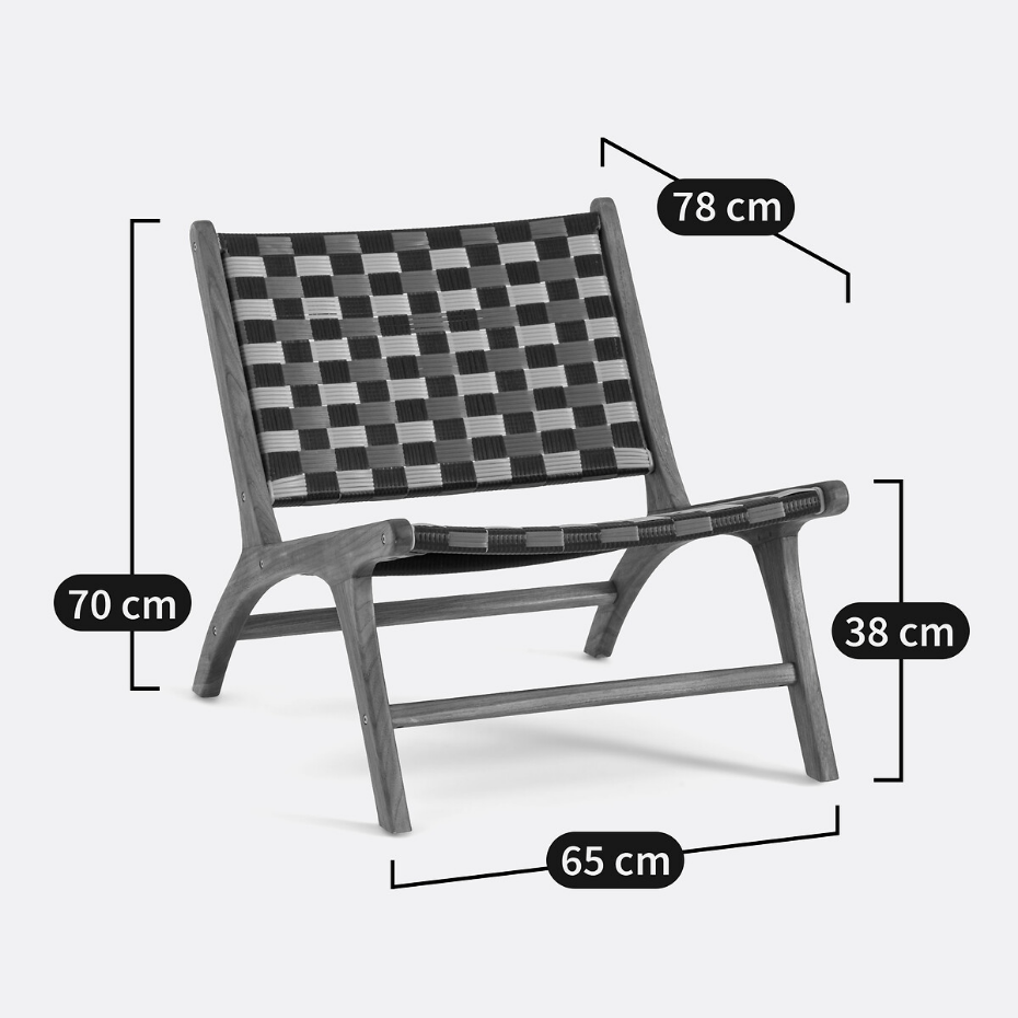 Fauteuil bas de jardin, Bianca