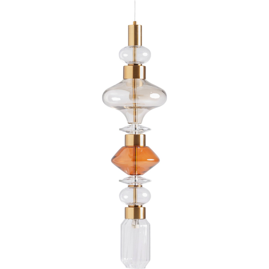 Lustre art déco en cristal fumé