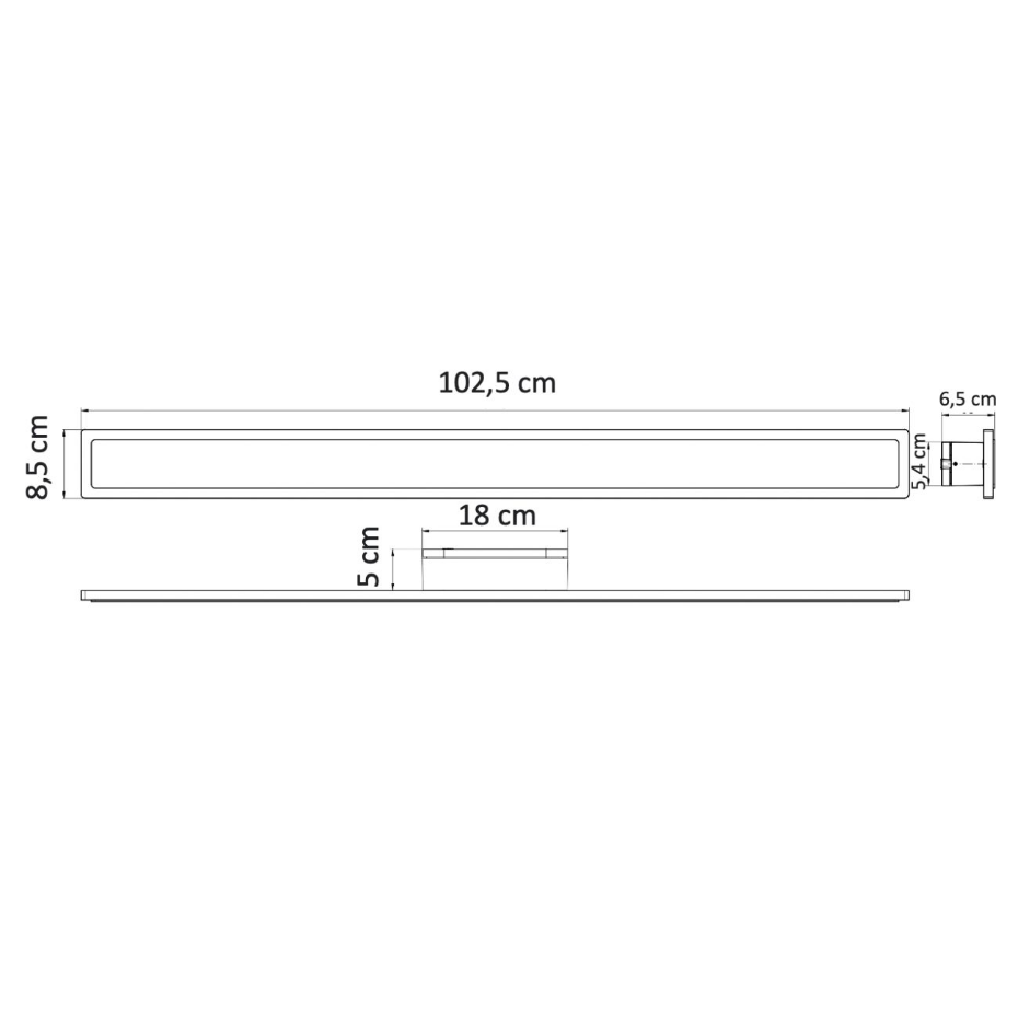 Longue Applique en Aluminium avec IP54 - MATTEA