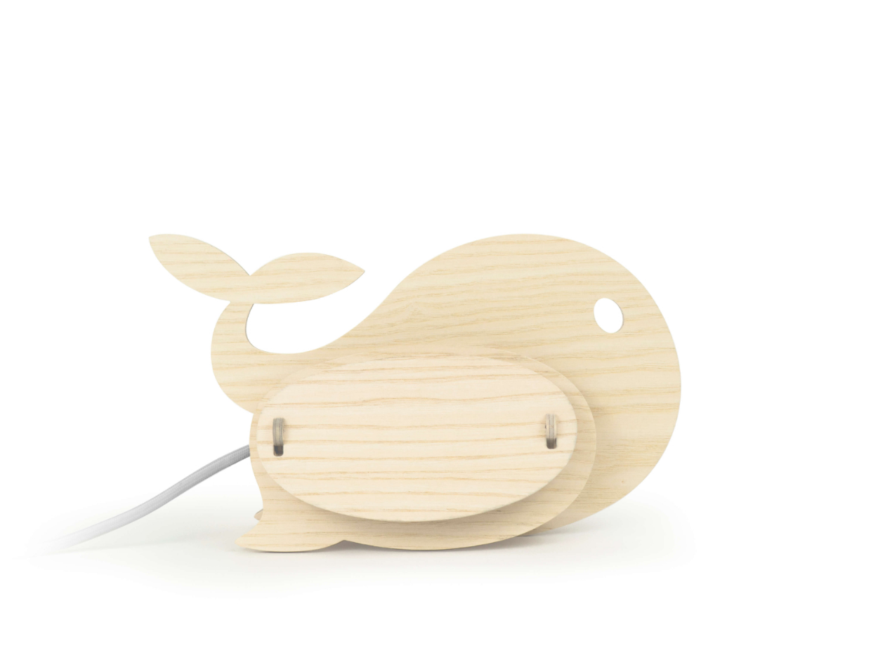 Lampe à poser en frêne Baleine - ZOO