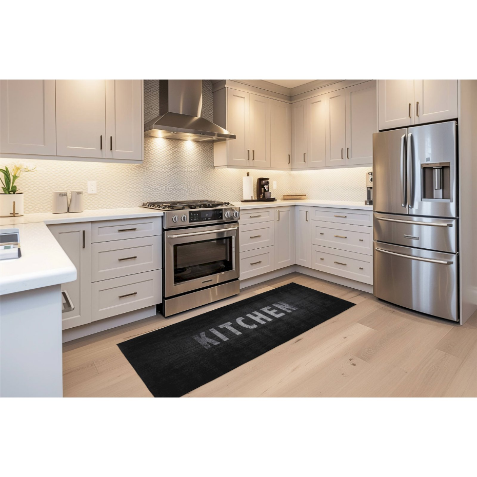 Tapis rectangulaire en polyester poil court